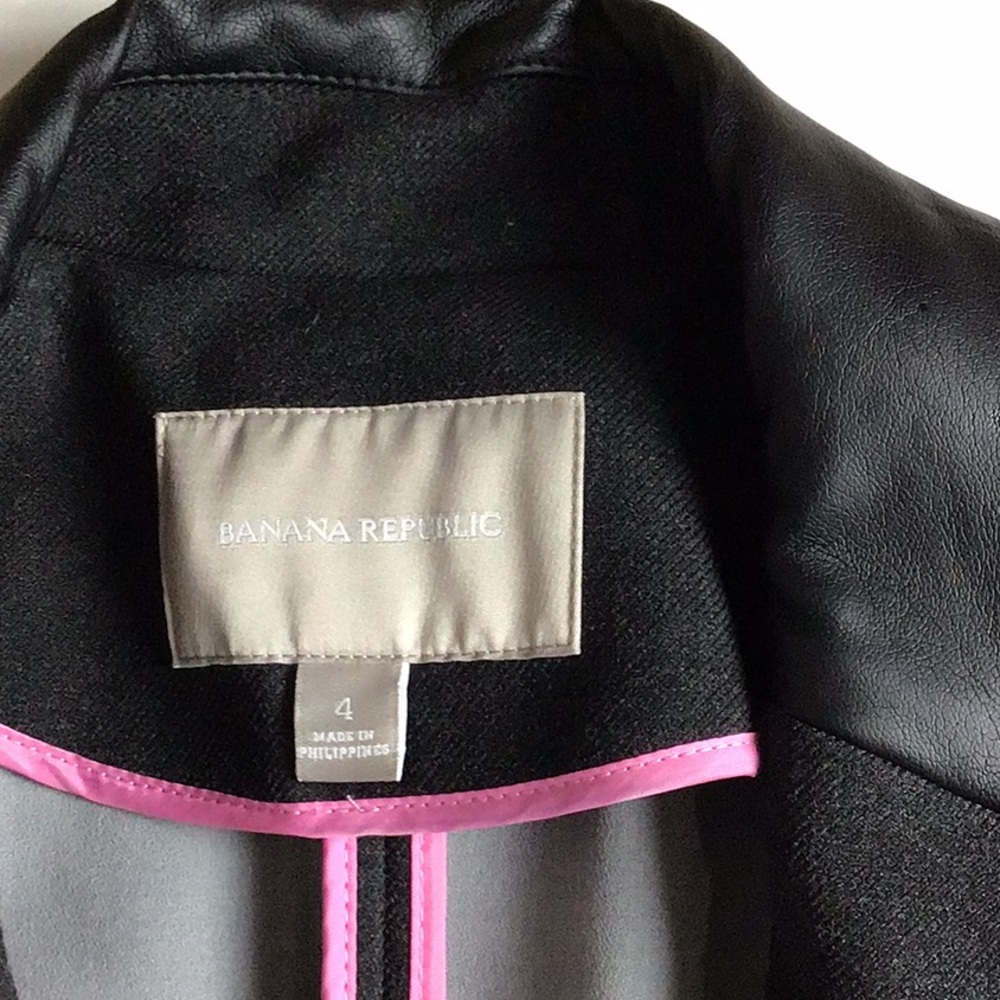 Banana Republic Faux Trim Blazer Size 4 - Picture 7 of 8